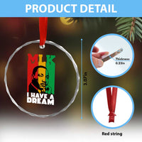 Martin Luther King Jr Crystal Glass Ornament I Have Dream MLK Quote - Wonder Print Shop