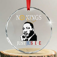 Martin Luther King Jr Crystal Glass Ornament No Kings Just Justice - Wonder Print Shop