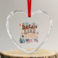Martin Luther King Jr Heart Crystal Glass Ornament Black History Melanin African American - Wonder Print Shop