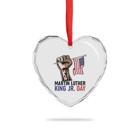 Martin Luther King Jr Heart Crystal Glass Ornament Black History Month - Wonder Print Shop