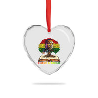 Martin Luther King Jr Heart Crystal Glass Ornament Black History Month Melanin African - Wonder Print Shop