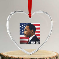 Martin Luther King Jr Heart Crystal Glass Ornament Human Rights - Wonder Print Shop