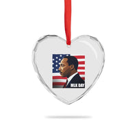 Martin Luther King Jr Heart Crystal Glass Ornament Human Rights - Wonder Print Shop