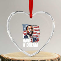 Martin Luther King Jr Heart Crystal Glass Ornament I Have A Dream - Wonder Print Shop
