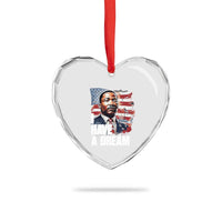 Martin Luther King Jr Heart Crystal Glass Ornament I Have A Dream - Wonder Print Shop