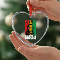 Martin Luther King Jr Heart Crystal Glass Ornament I Have Dream MLK Quote - Wonder Print Shop