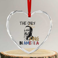 Martin Luther King Jr Heart Crystal Glass Ornament The Only King An America - Wonder Print Shop
