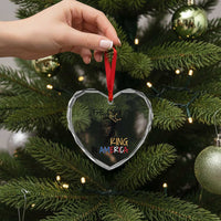 Martin Luther King Jr Heart Crystal Glass Ornament The Only King An America - Wonder Print Shop