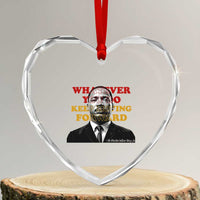 Martin Luther King Jr Heart Crystal Glass Ornament Whatever You Do Keep Moving Forward - Wonder Print Shop