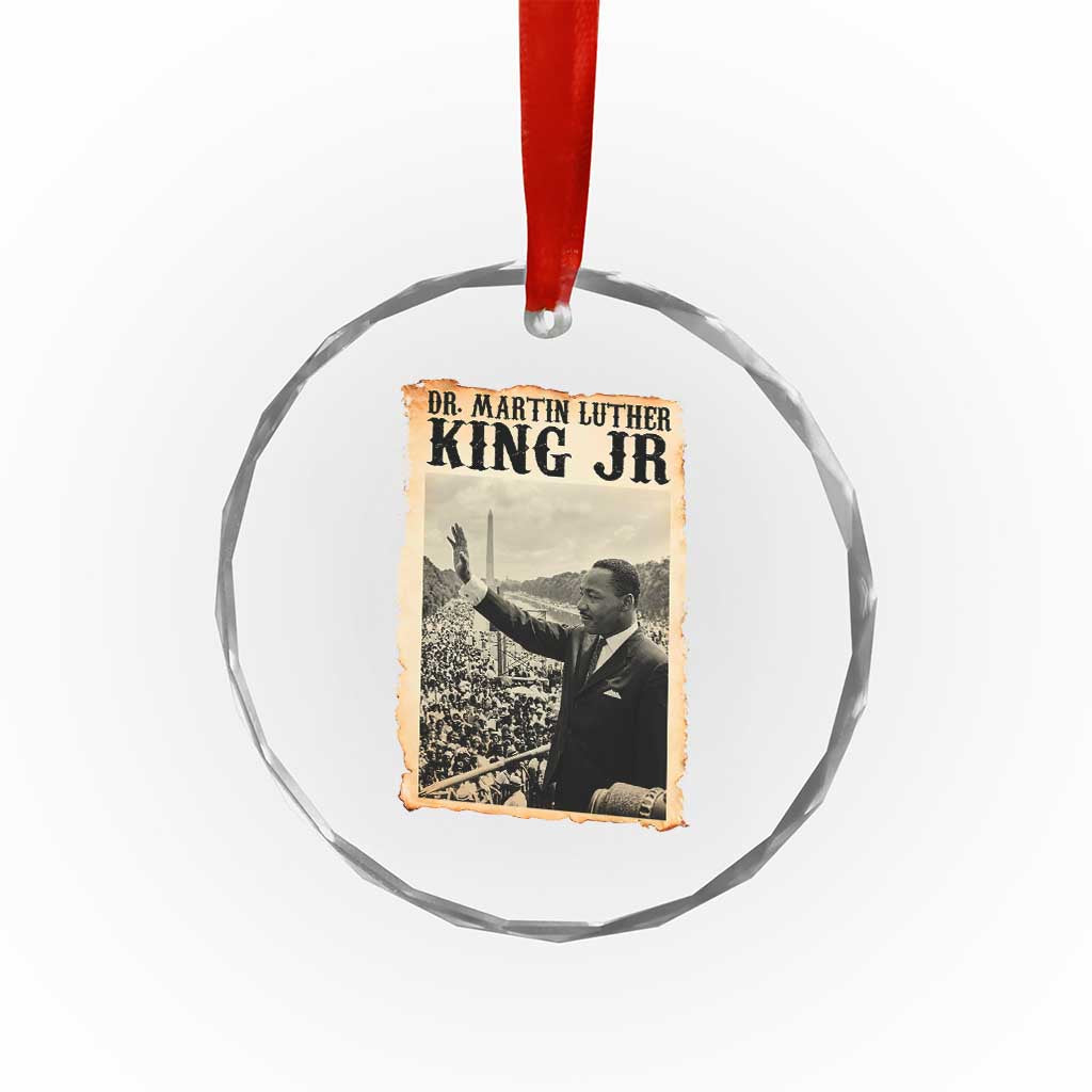 Martin Luther King Jr MLK Day Crystal Glass Ornament - Wonder Print Shop