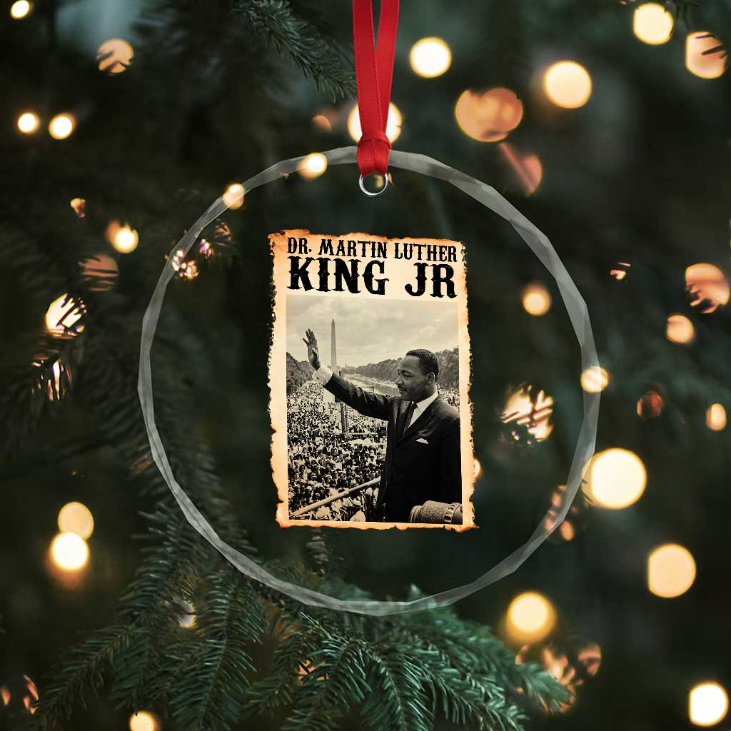 Martin Luther King Jr MLK Day Crystal Glass Ornament - Wonder Print Shop