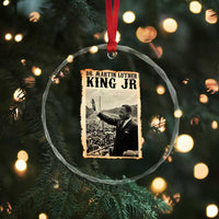 Martin Luther King Jr MLK Day Crystal Glass Ornament - Wonder Print Shop