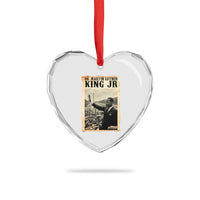 Martin Luther King Jr MLK Day Heart Crystal Glass Ornament - Wonder Print Shop