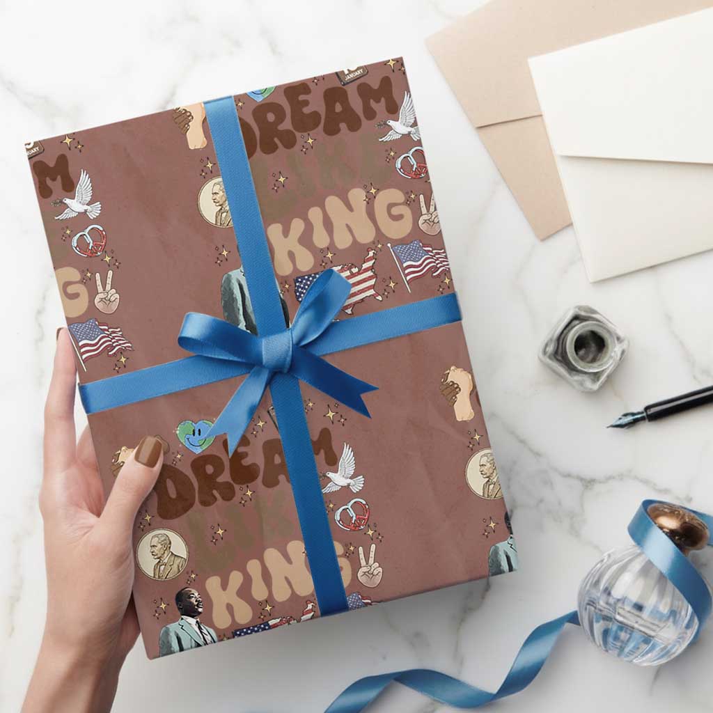 Martin Luther King Jr Wrapping Paper Roll Black History Melanin African American - Wonder Print Shop