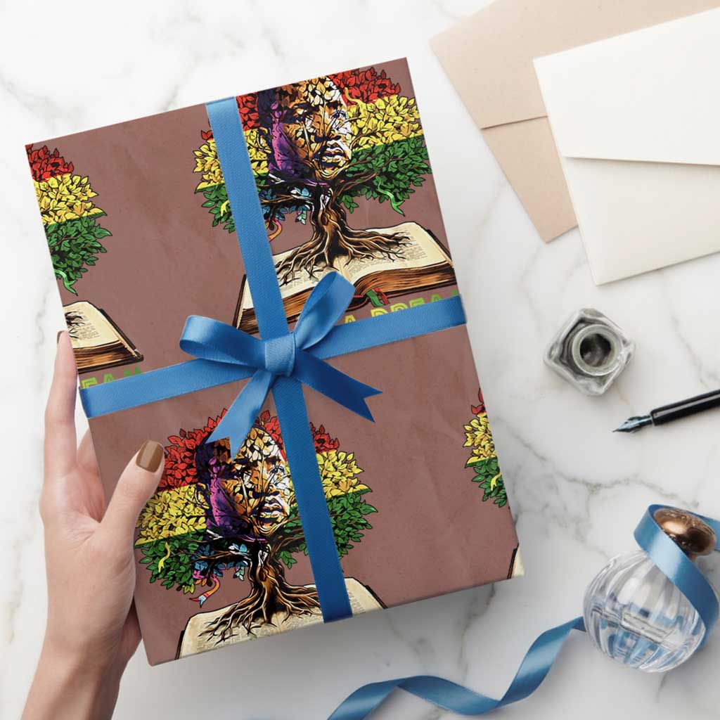 Martin Luther King Jr Wrapping Paper Roll Black History Month Melanin African - Wonder Print Shop