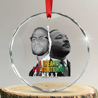 Martin Luther King Malcolm X Crystal Glass Ornament A Dreamer A Revolutionary Black Leaders