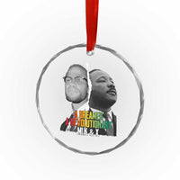 Martin Luther King Malcolm X Crystal Glass Ornament A Dreamer A Revolutionary Black Leaders