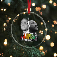 Martin Luther King Malcolm X Crystal Glass Ornament A Dreamer A Revolutionary Black Leaders