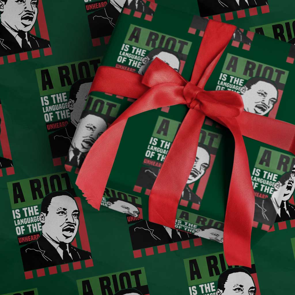 Martin Luther King MLK Wrapping Paper Roll A Riot Is The Language Of The Unheard Civil Rights
