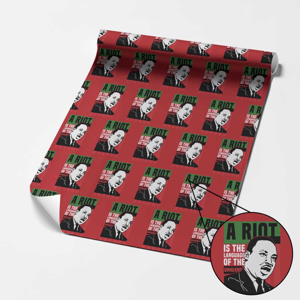 Martin Luther King MLK Wrapping Paper Roll A Riot Is The Language Of The Unheard Civil Rights