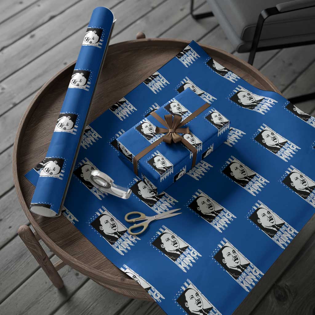 Martin Luther King MLK Wrapping Paper Roll Dream Like A King Black History American Flag
