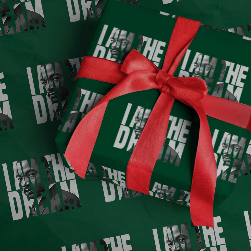 Martin Luther King MLK Day Wrapping Paper Roll I Am The Dream Black King Power Black History Month - Wonder Print Shop