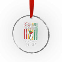 Martin Luther King Quote Crystal Glass Ornament The Time Is Always Right To Do What Is Right Hand Fist