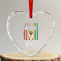 Martin Luther King Quote Heart Crystal Glass Ornament The Time Is Always Right To Do What Is Right Hand Fist
