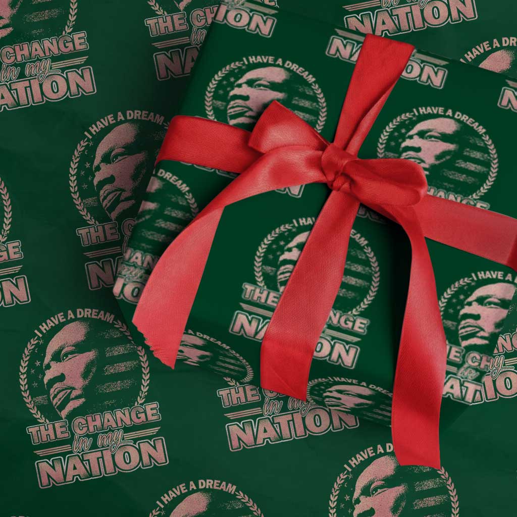Martin Luther King Wrapping Paper Roll Retro Black History Month Civil Rights - Wonder Print Shop