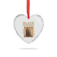 Mary Fields Heart Crystal Glass Ornament Black Cowgirl Pioneer Western Legend Vintage - Wonder Print Shop