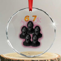 Mason 6 7 Meme Graphic Crystal Glass Ornament Six Seven 67 Meme Horror Edit Bootleg TS02
