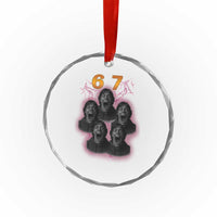 Mason 6 7 Meme Graphic Crystal Glass Ornament Six Seven 67 Meme Horror Edit Bootleg TS02