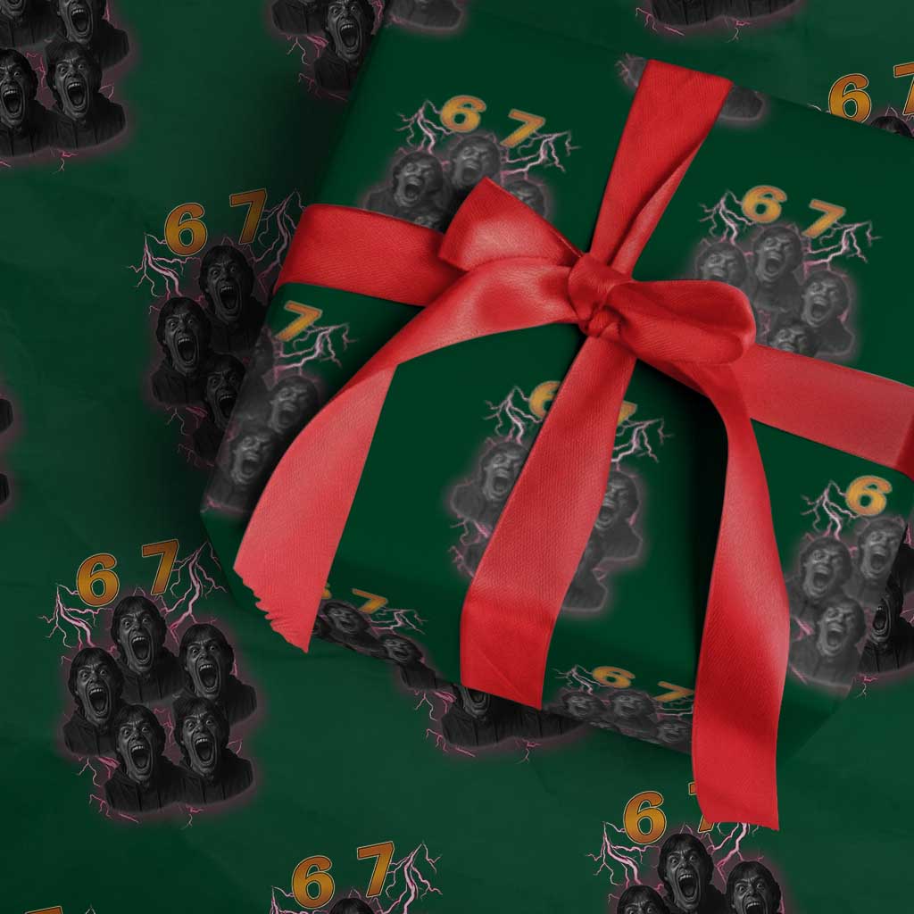Mason 6 7 Meme Graphic Wrapping Paper Roll Six Seven 67 Meme Horror Edit Bootleg - Wonder Print Shop