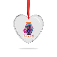 Mason 67 Chaos Edition Heart Crystal Glass Ornament Psychedelic Screaming Six Seven Meme - Wonder Print Shop