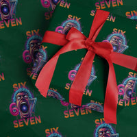 Mason 67 Chaos Edition Wrapping Paper Roll Psychedelic Screaming Six Seven Meme - Wonder Print Shop