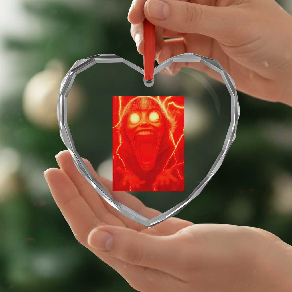 Mason 67 Devil Edit Graphic Heart Crystal Glass Ornament Viral 6 7 Possession Six Seven Meme - Wonder Print Shop