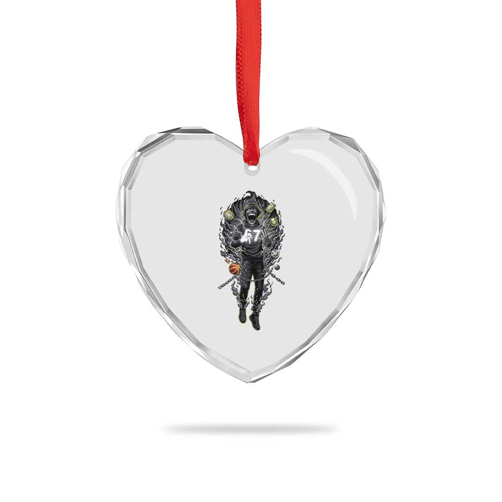 Mason 67 Energy Overload Heart Crystal Glass Ornament Six Seven Meme Lightning Horror Devil Edit - Wonder Print Shop