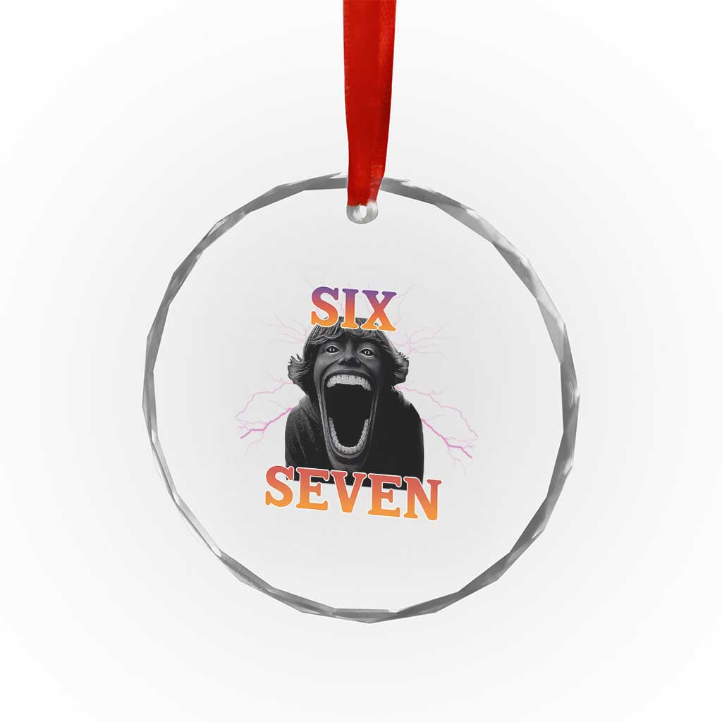 Mason 67 Kid Meme Crystal Glass Ornament Devil Edit Viral Six Seven Scream - Wonder Print Shop
