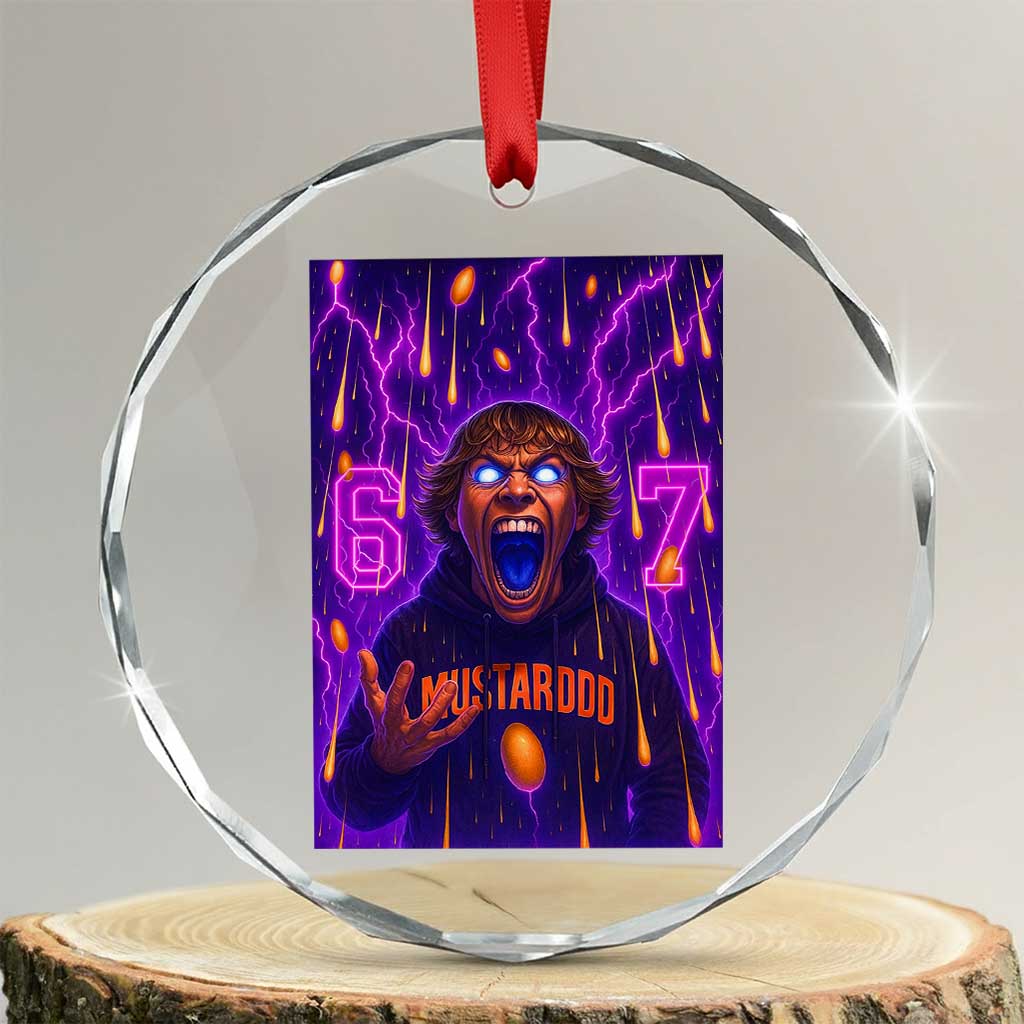 Mason 67 Meme Graphic Crystal Glass Ornament Glowing Eyes Devil Edit 6 7 Viral Six Seven Scream - Wonder Print Shop