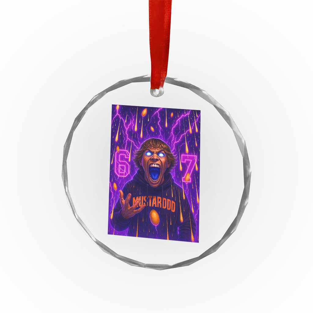 Mason 67 Meme Graphic Crystal Glass Ornament Glowing Eyes Devil Edit 6 7 Viral Six Seven Scream - Wonder Print Shop