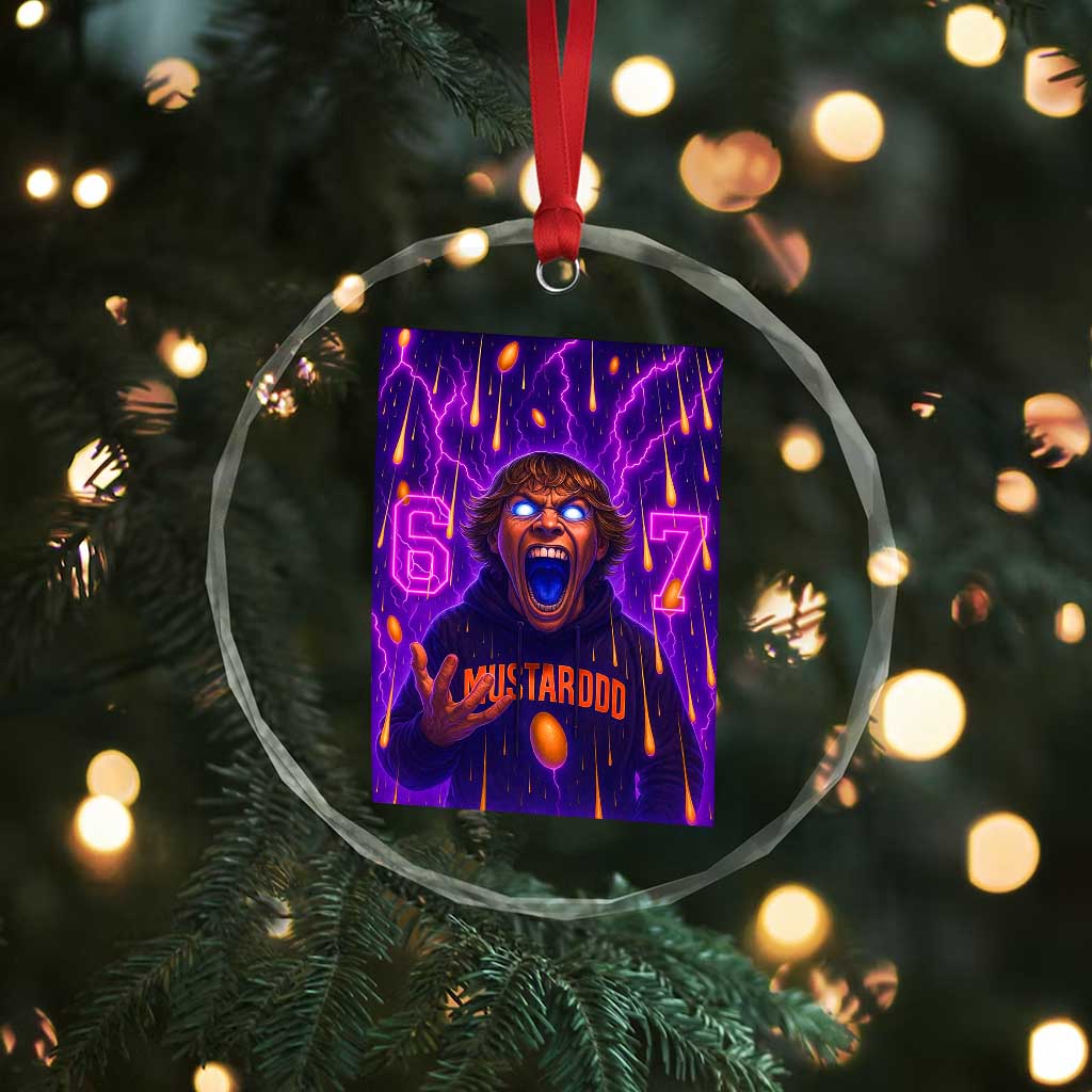 Mason 67 Meme Graphic Crystal Glass Ornament Glowing Eyes Devil Edit 6 7 Viral Six Seven Scream - Wonder Print Shop