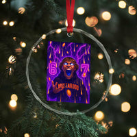 Mason 67 Meme Graphic Crystal Glass Ornament Glowing Eyes Devil Edit 6 7 Viral Six Seven Scream - Wonder Print Shop