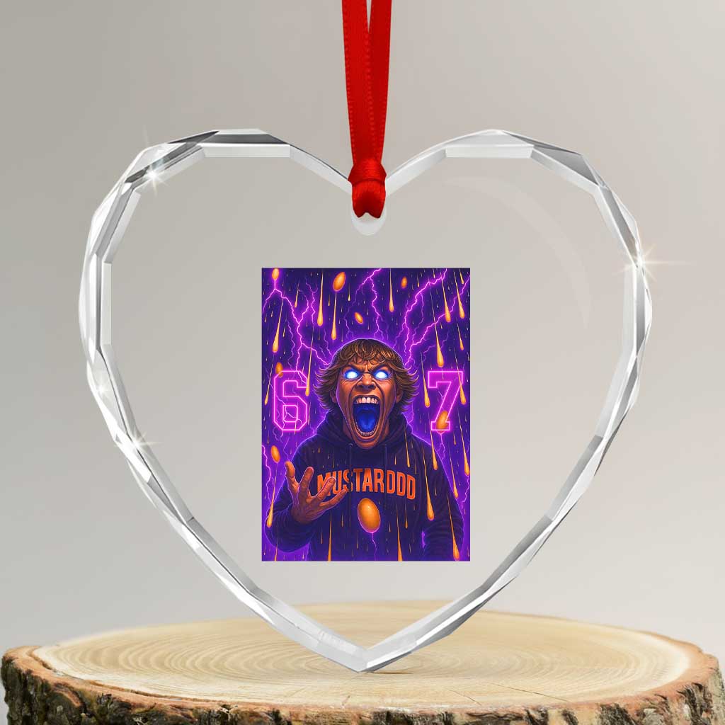 Mason 67 Meme Graphic Heart Crystal Glass Ornament Glowing Eyes Devil Edit 6 7 Viral Six Seven Scream - Wonder Print Shop