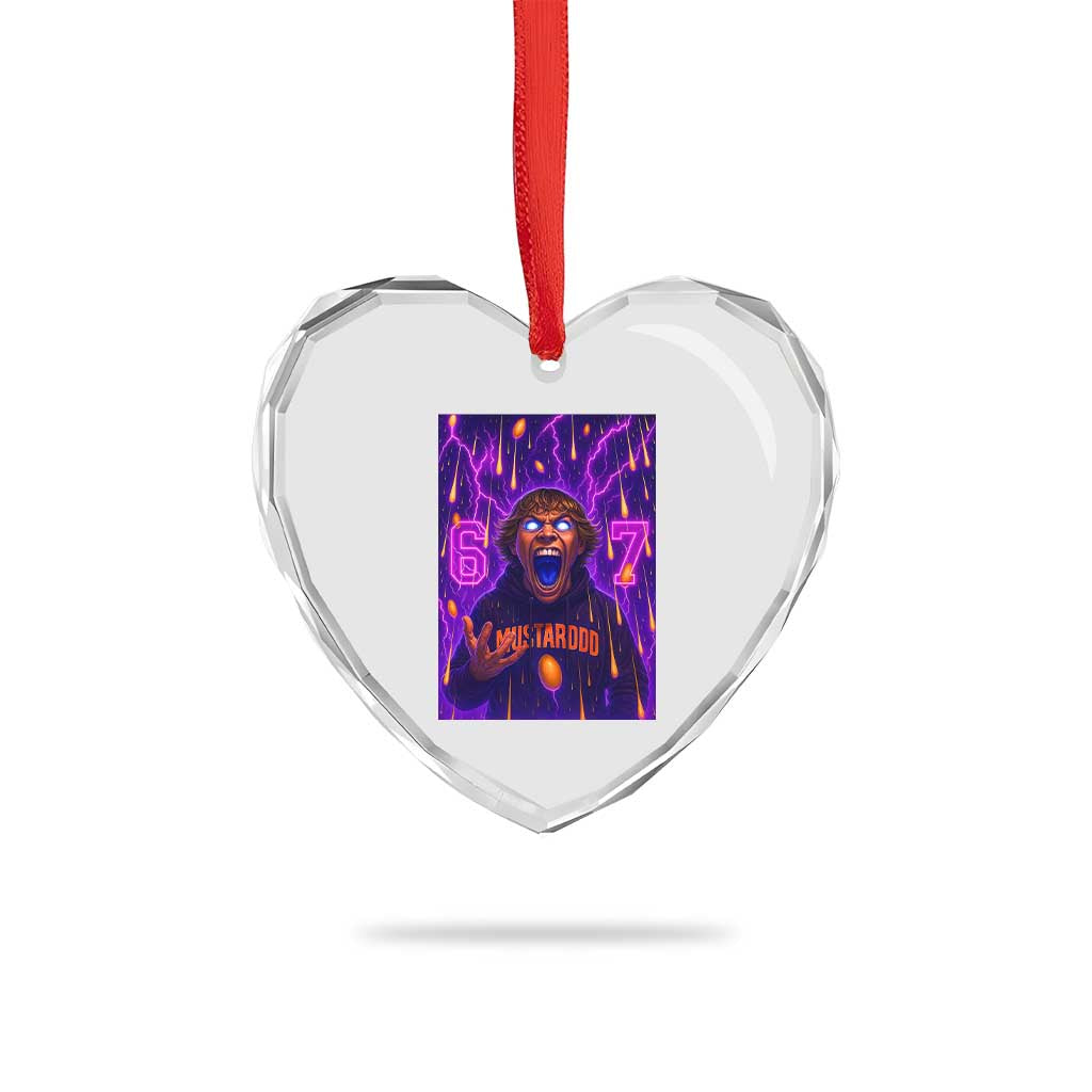Mason 67 Meme Graphic Heart Crystal Glass Ornament Glowing Eyes Devil Edit 6 7 Viral Six Seven Scream - Wonder Print Shop