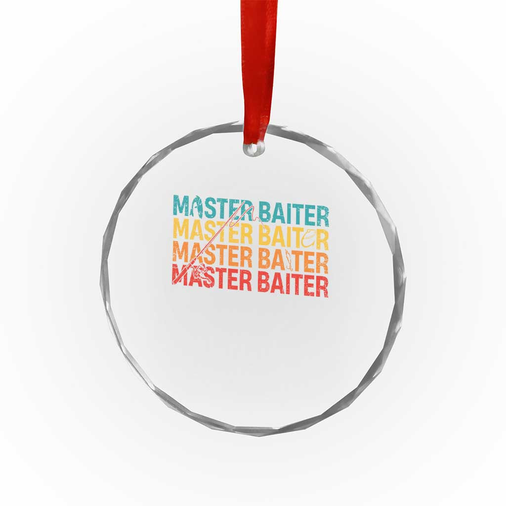 Master Baiter Crystal Glass Ornament Retro Bass Fishing Funny Fish Fisherman TS10