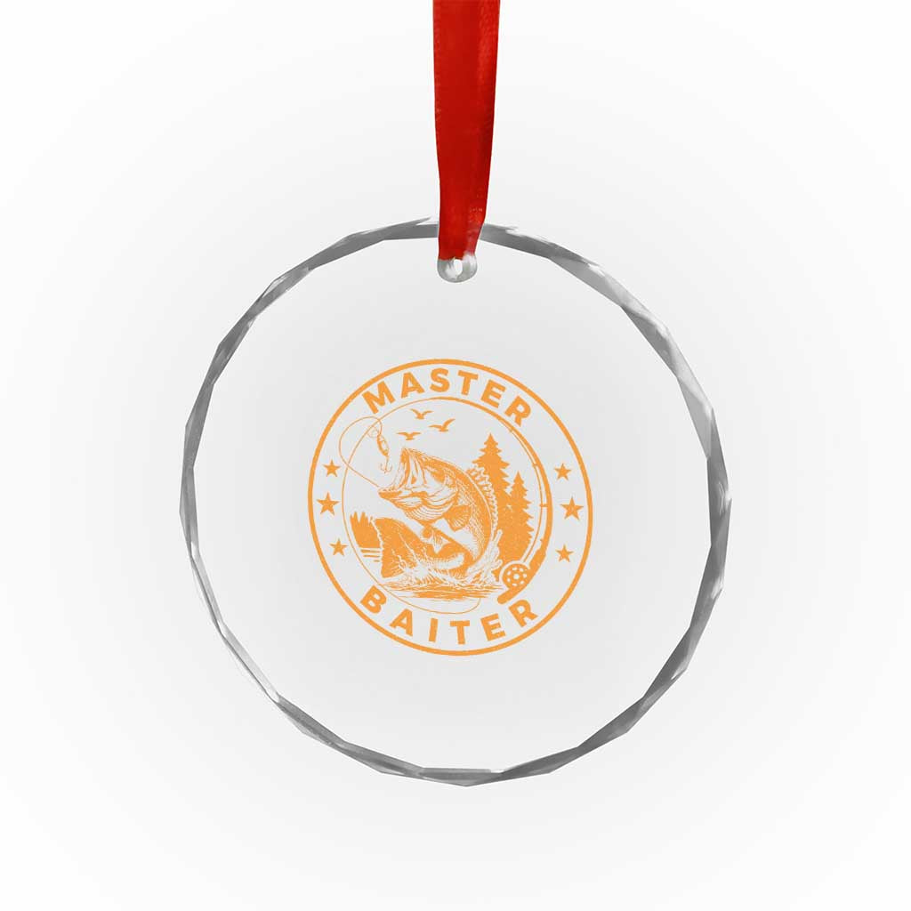 Master Baiter Crystal Glass Ornament Retro Bass Fishing Funny Fisher Fish Fisherman TS10