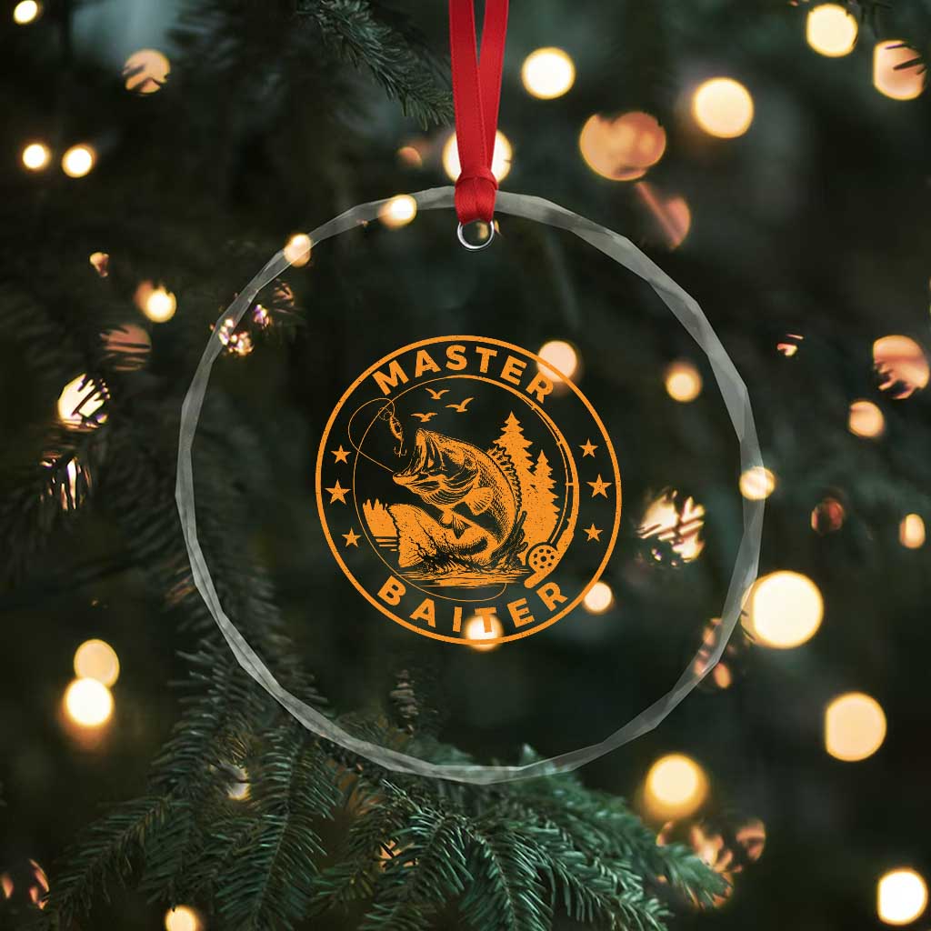 Master Baiter Crystal Glass Ornament Retro Bass Fishing Funny Fisher Fish Fisherman TS10