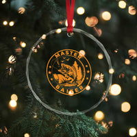 Master Baiter Crystal Glass Ornament Retro Bass Fishing Funny Fisher Fish Fisherman TS10
