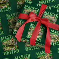 Master Baiter Wrapping Paper Roll Funny Bass Fishing Fisher Bootleg Graphic - Wonder Print Shop