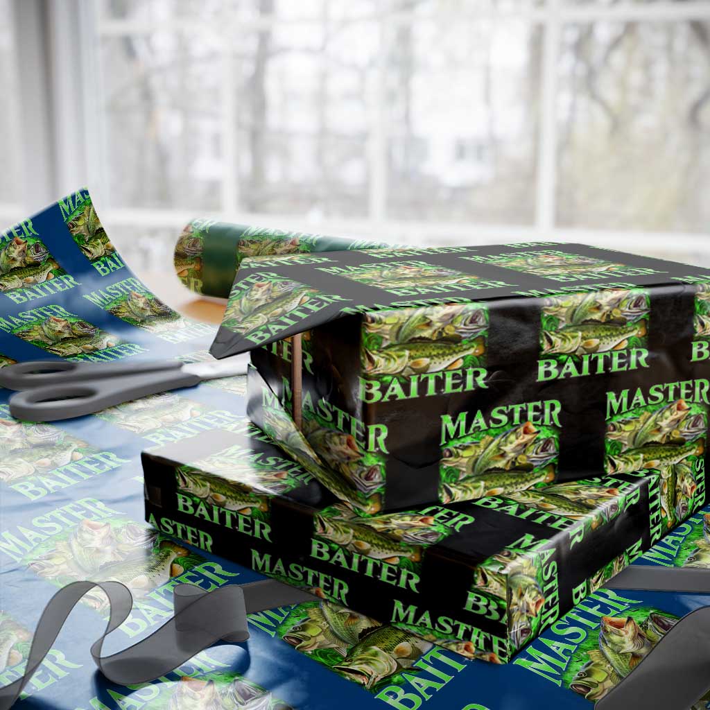 Master Baiter Wrapping Paper Roll Funny Bass Fishing Fisher Bootleg Graphic - Wonder Print Shop